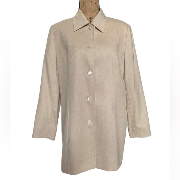 Escada Rabbit Wool Women’s Large Button Front Jacket Size 42 - Picture 1 of 11